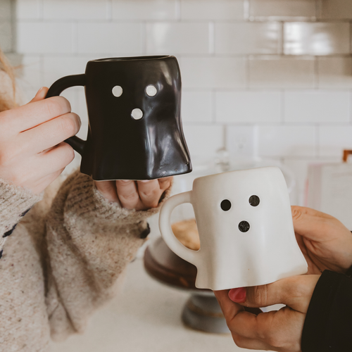 Black Ghost Coffee Mug - Halloween & Fall Decor