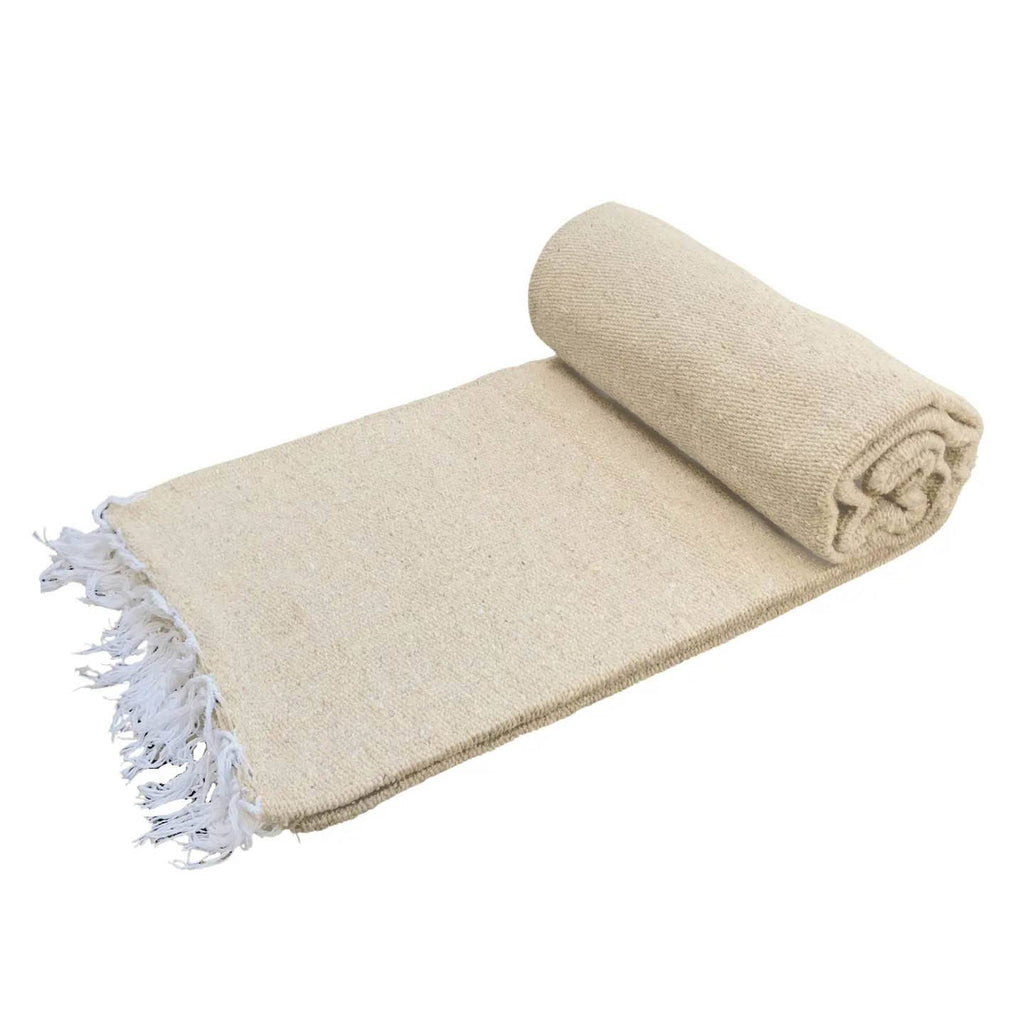 Solid Tan Mexican Blanket