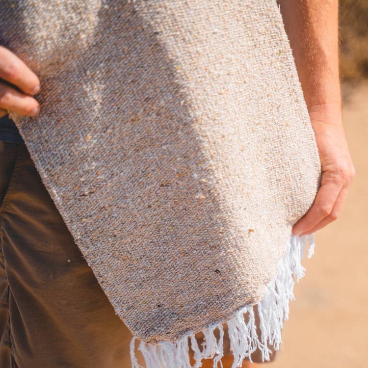 Solid Tan Mexican Blanket