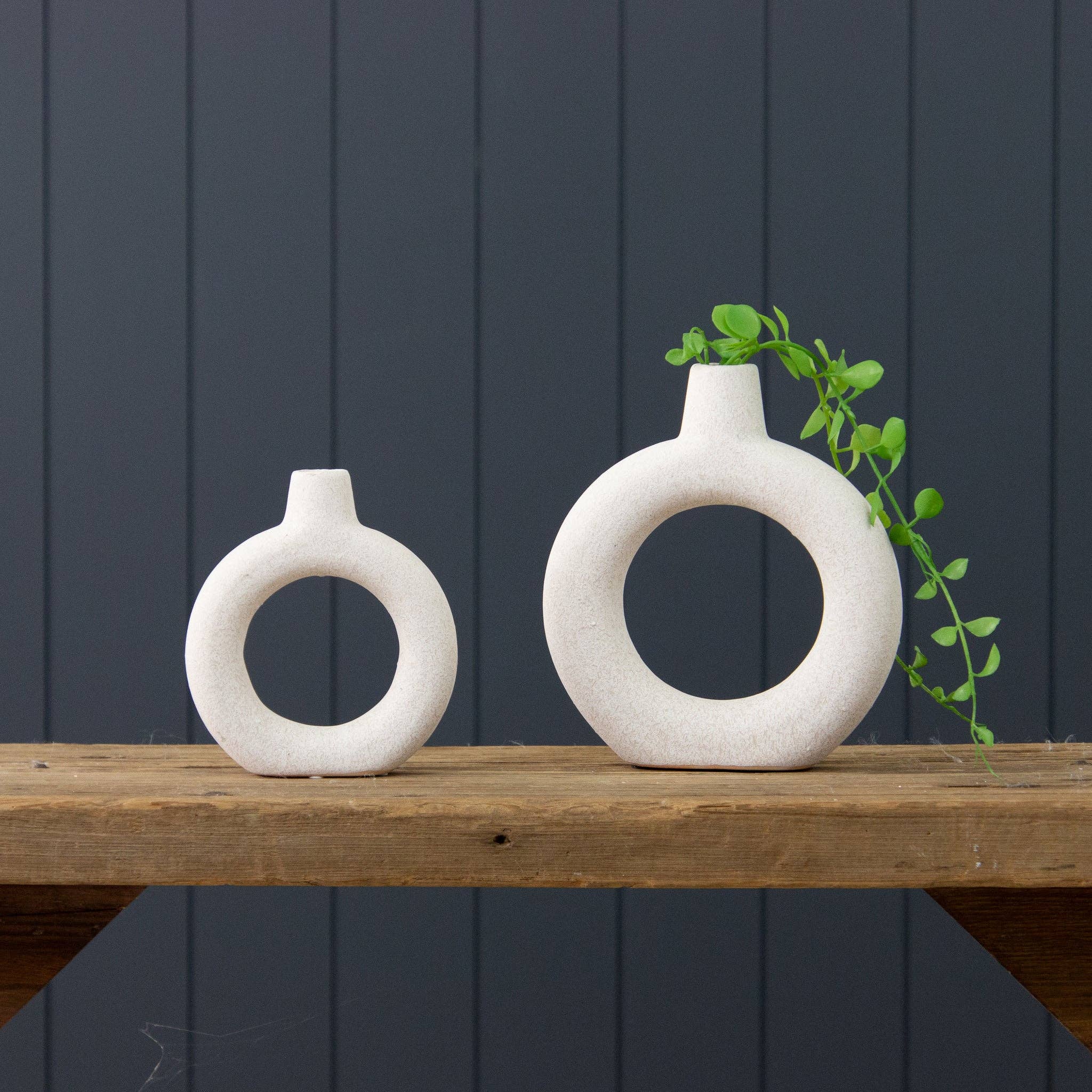 Textured Donut Vases (Set Of 2)