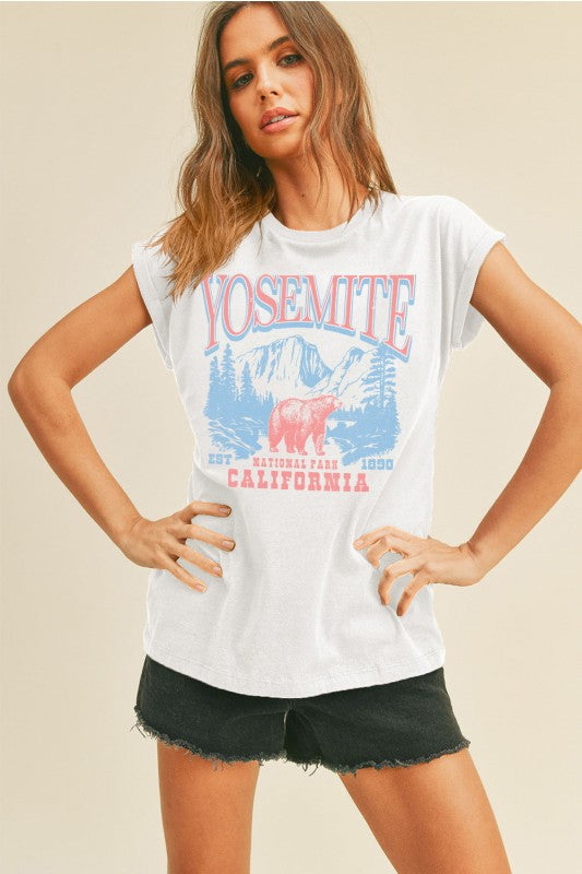 Yosemite Park Rolled Sleeved Tee