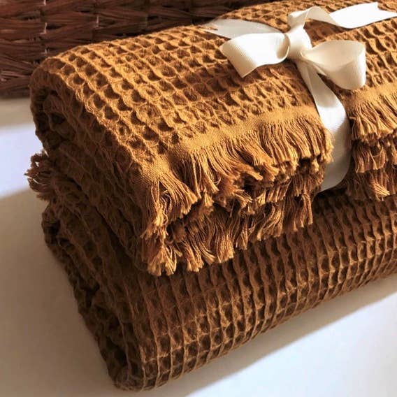 Soft Waffle Turkish Cotton Blankets
