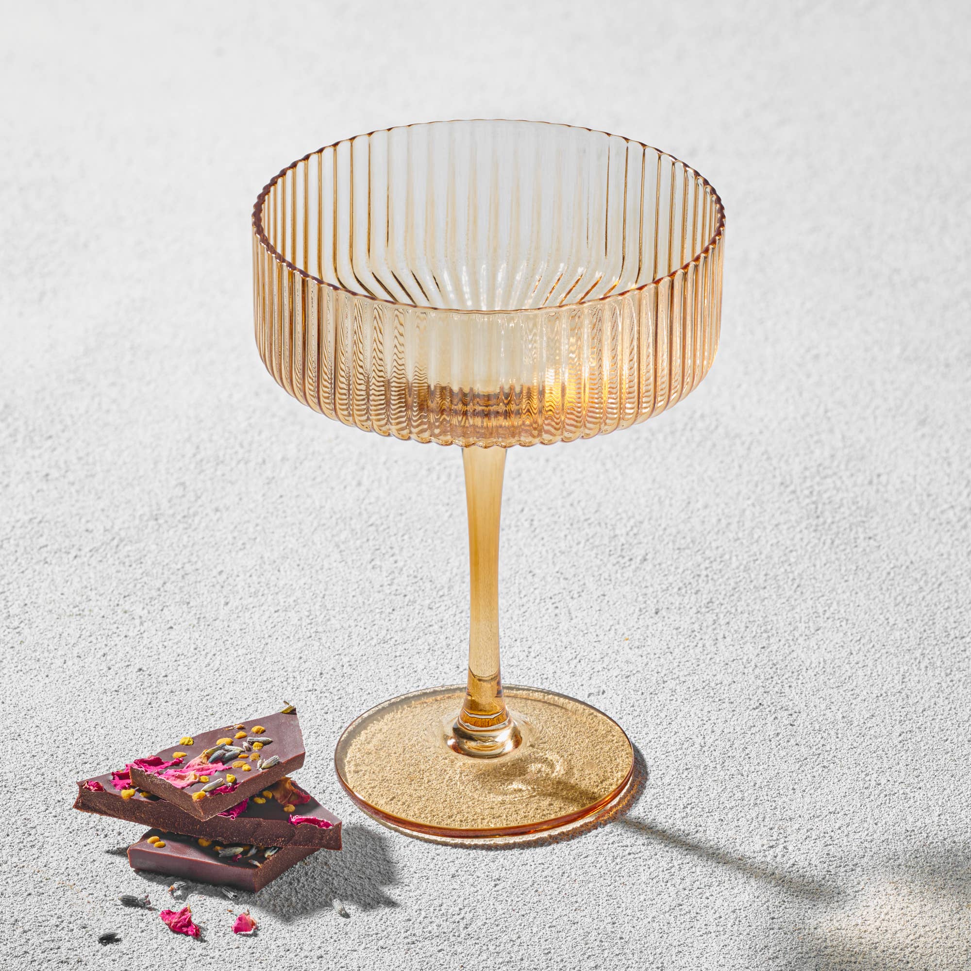 Vikko Malibu Ribbed Coupe Champagne Glass 10 Oz