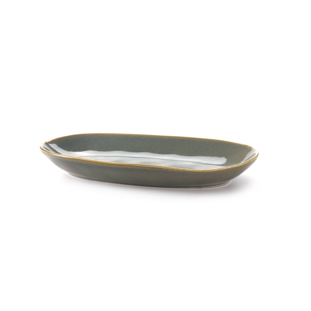 Vikko - Flare, Oval Platter, Green, 12" x 6.25"
