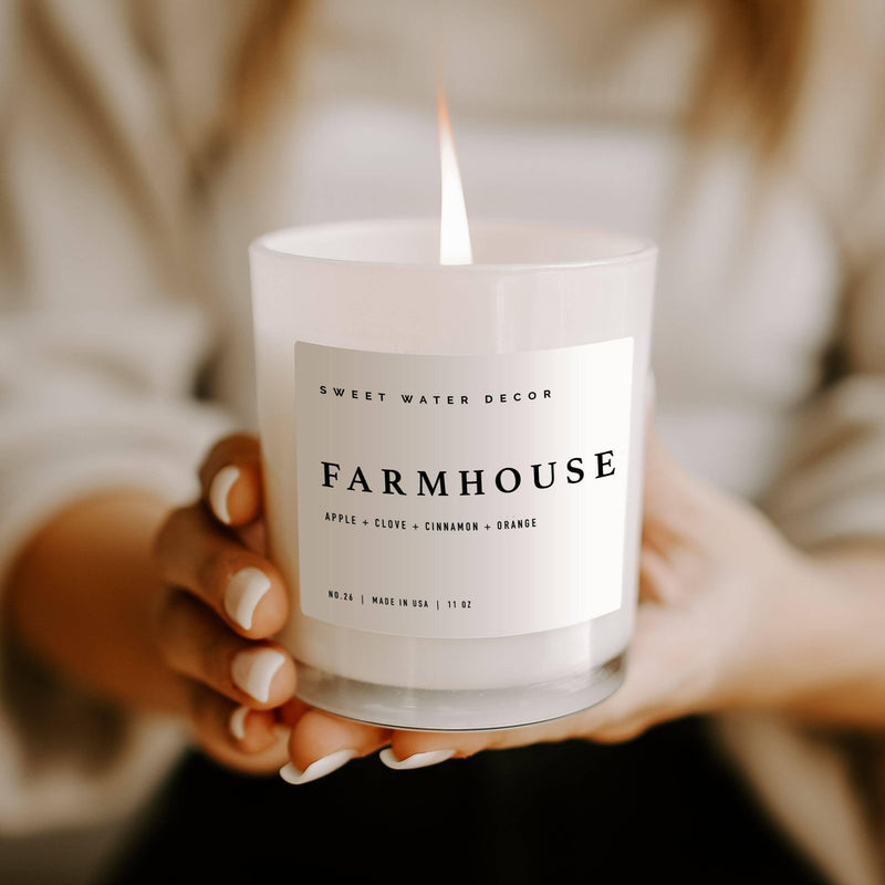 Farmhouse 11 oz Soy Candle - Fall Home Decor & Gifts - Mae It Be Home