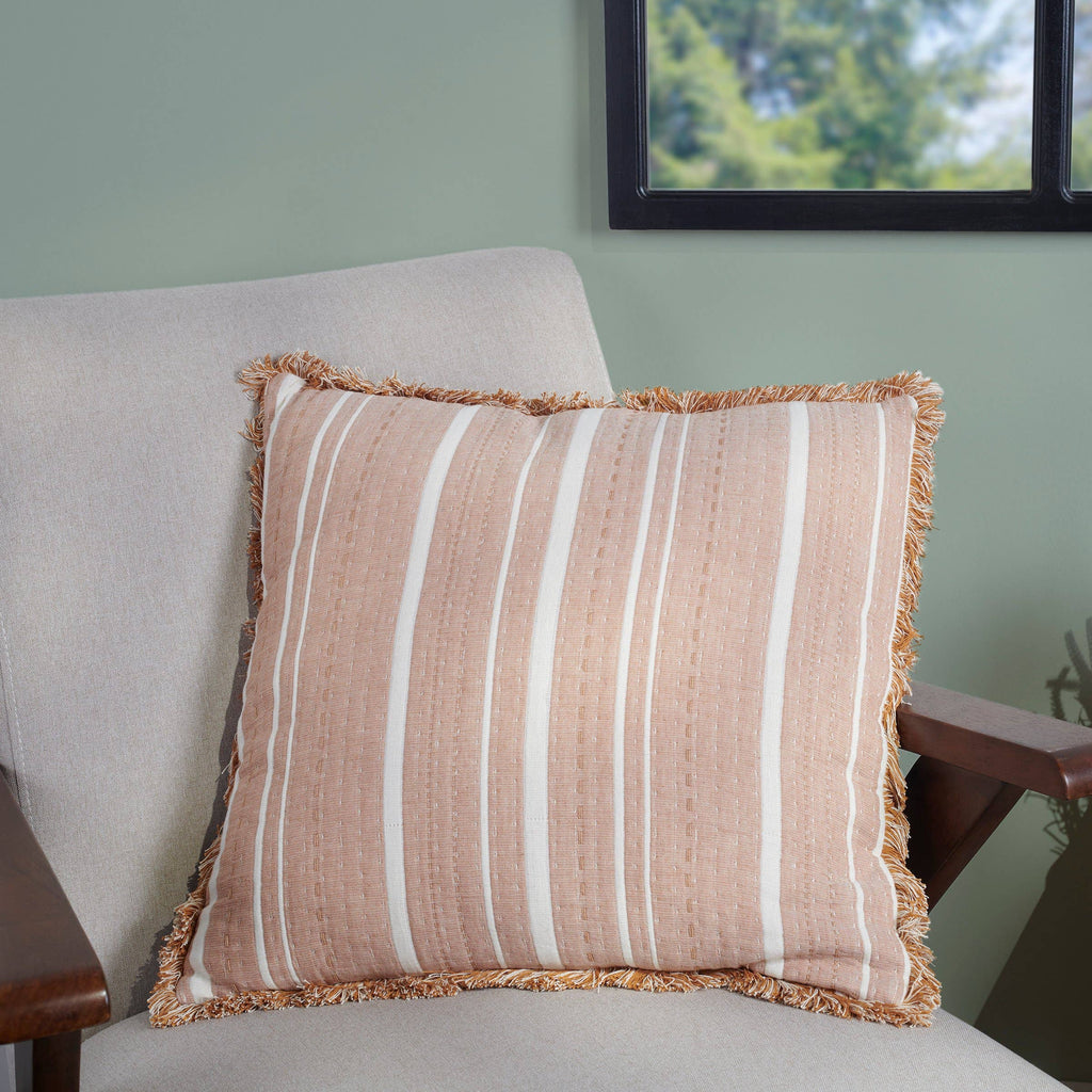 Striped Rust Pillow
