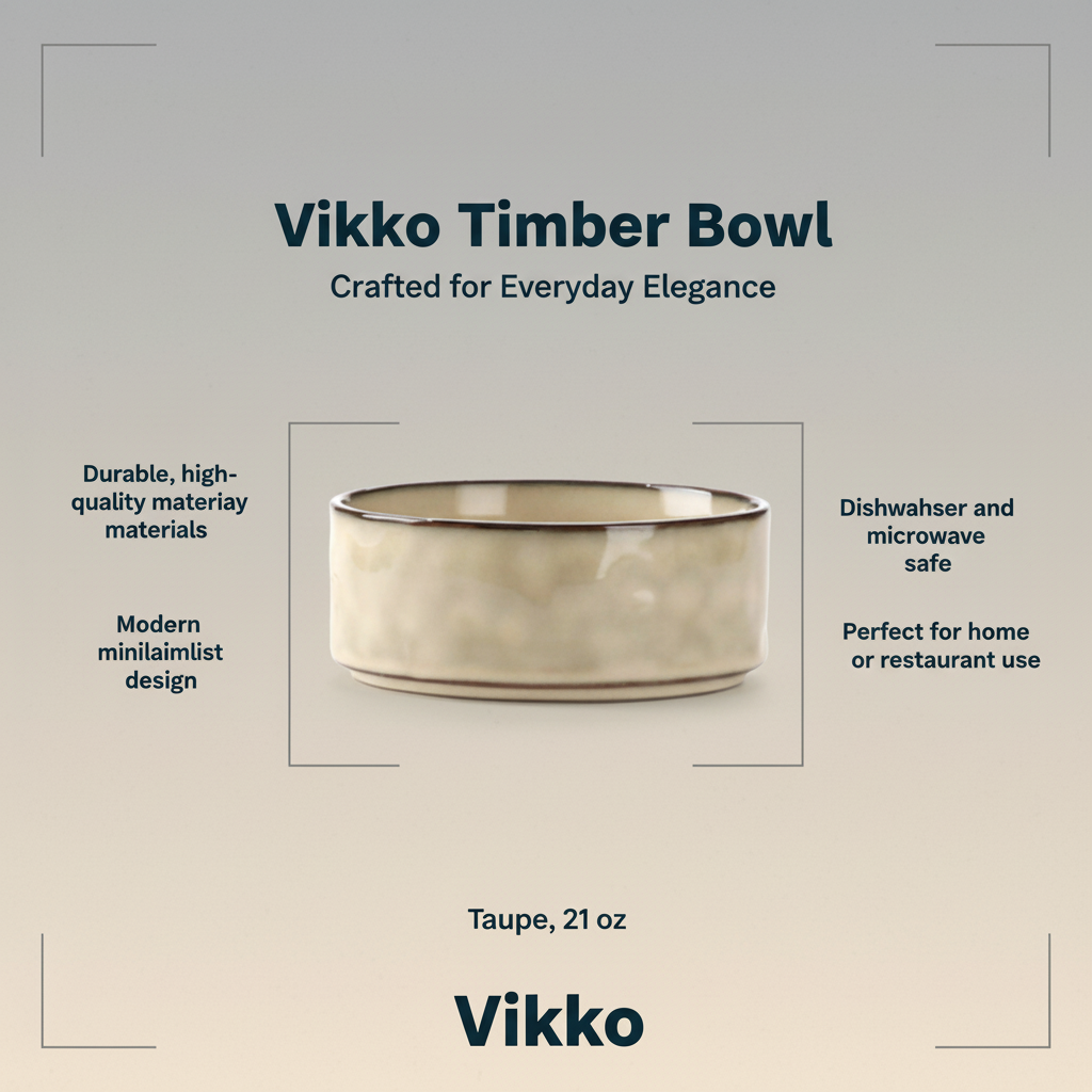 Vikko - Timber, Bowl Taupe, 21 oz