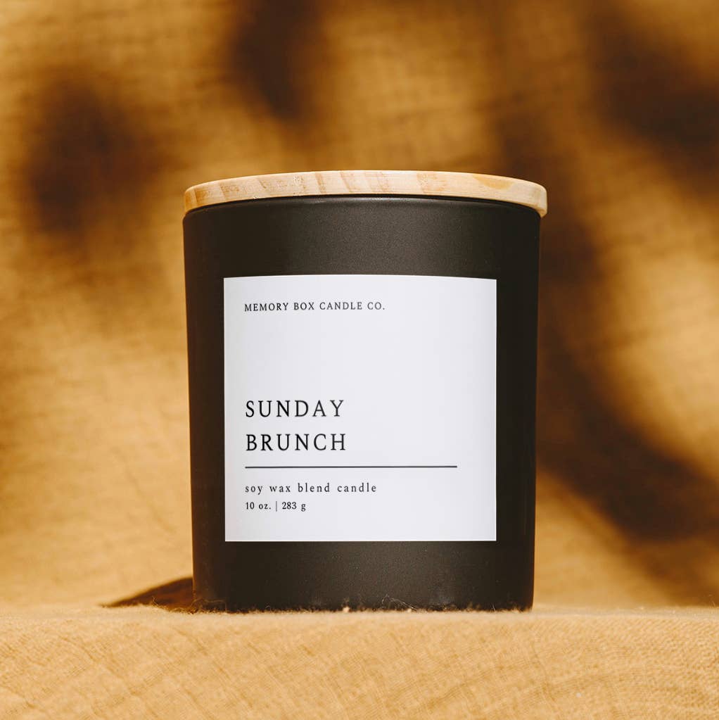 Soy Candle - Sunday Brunch - 10 oz. Matte Black Glass
