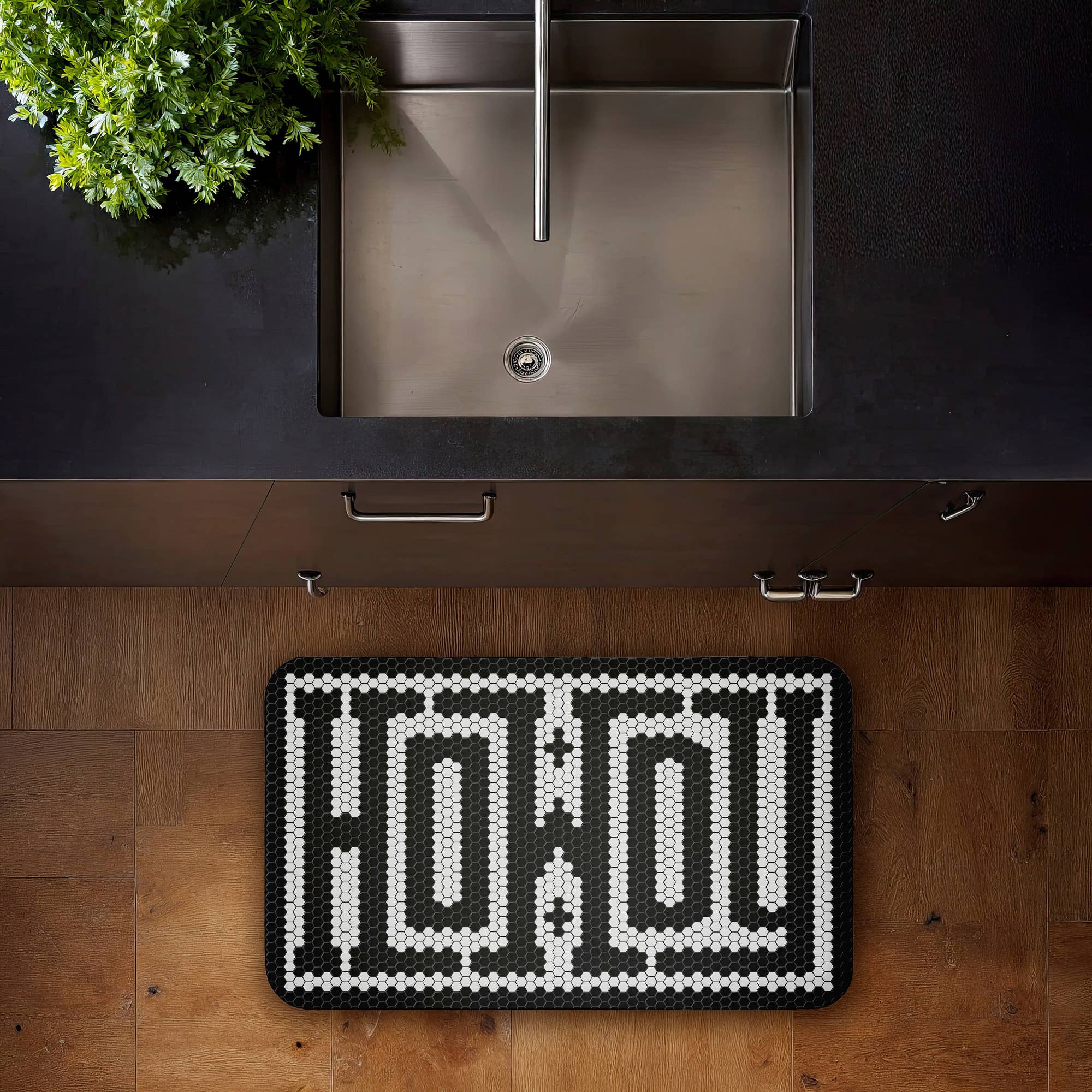 Western Greeting Howdy Black Floor Mat, 30"x18"