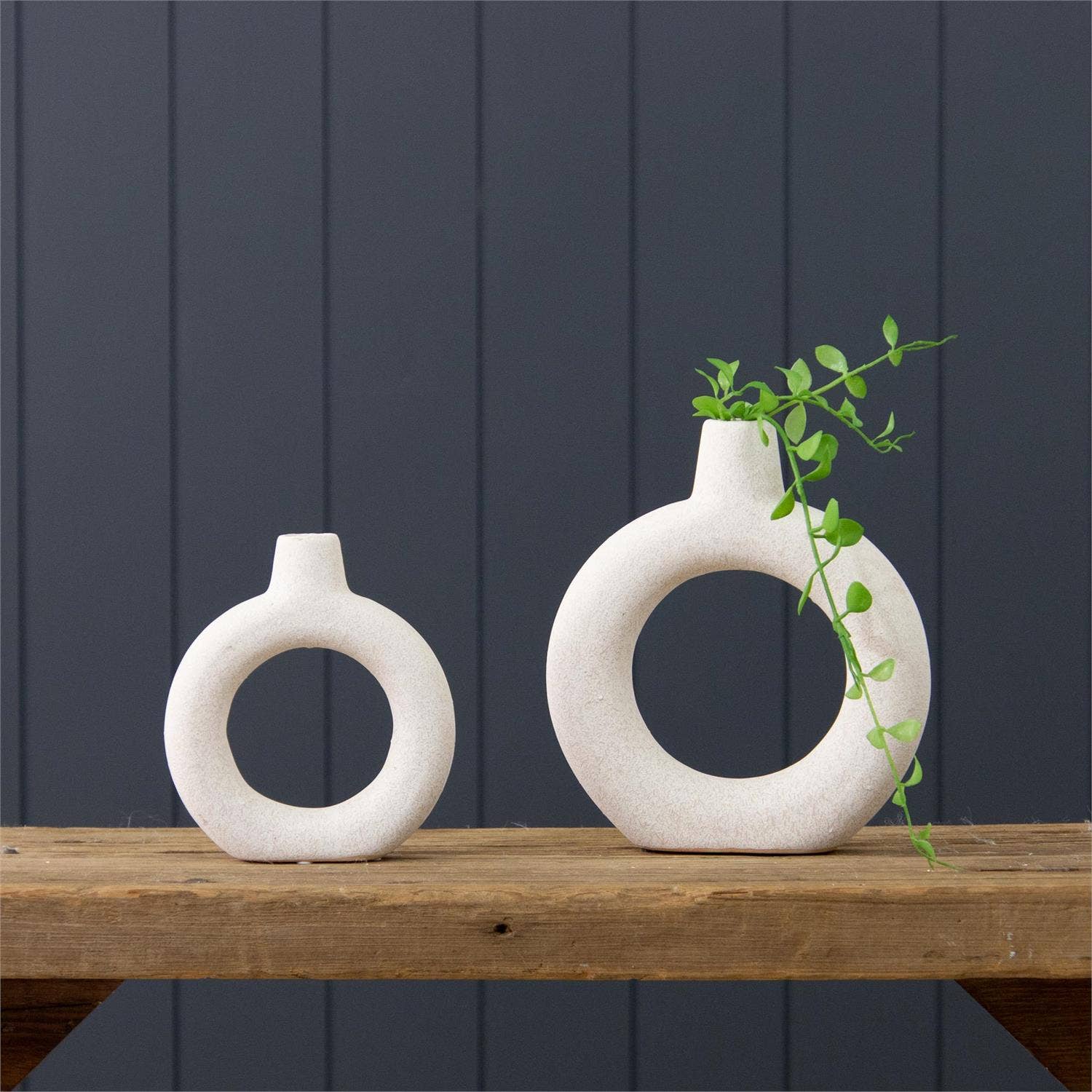 Textured Donut Vases (Set Of 2)