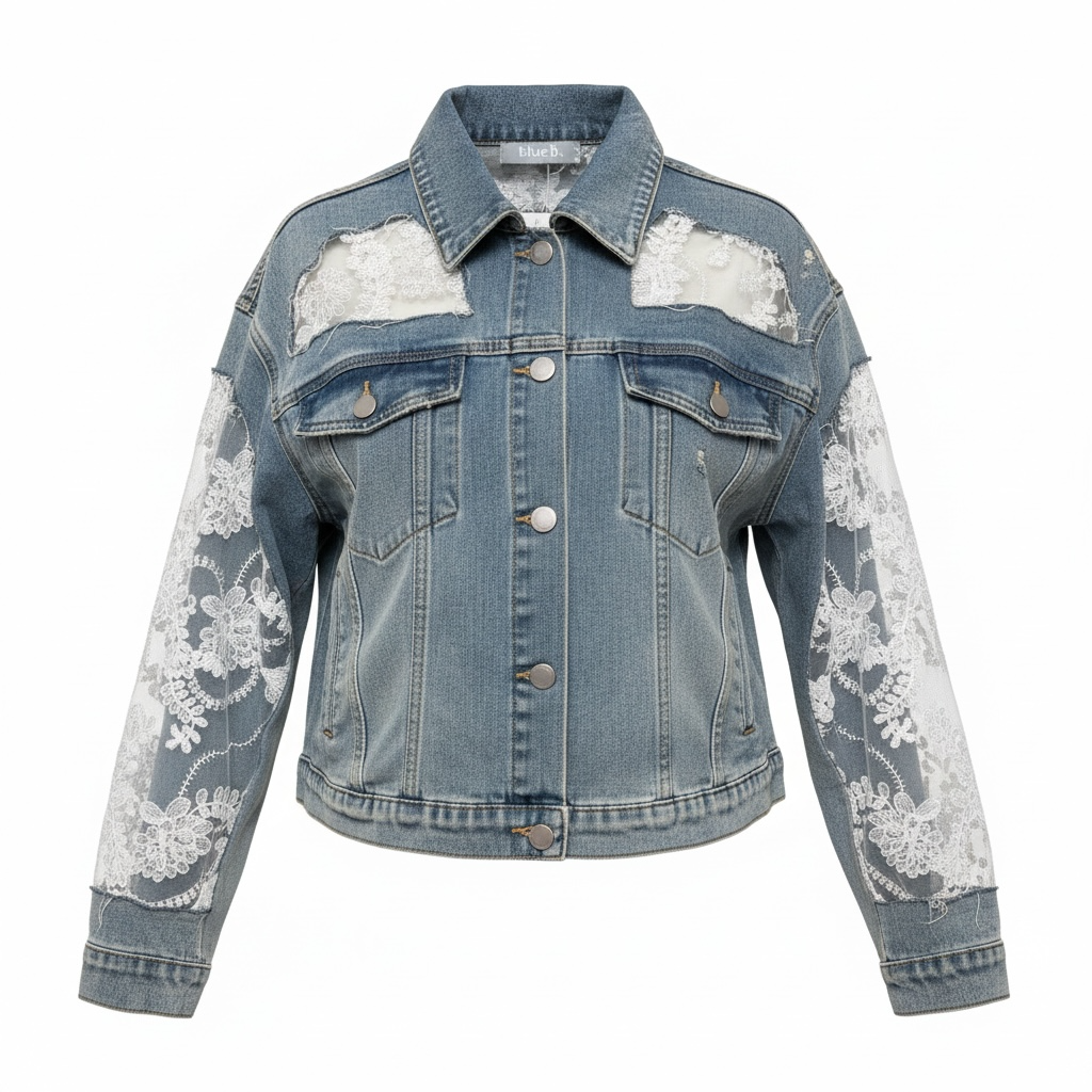 Denim & Lace Western Jean Jacket