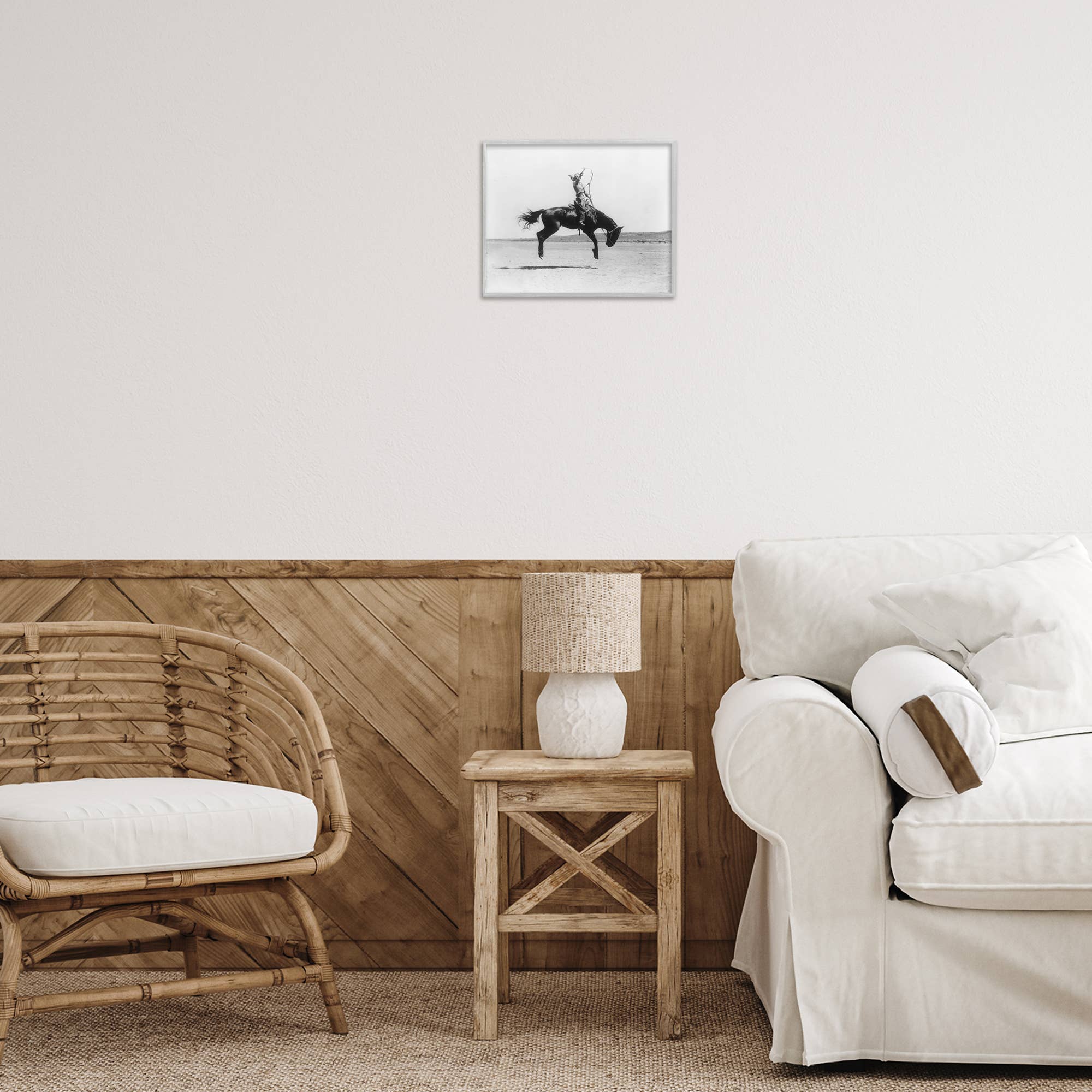 Galloping Rodeo Cowgirl Framed Art