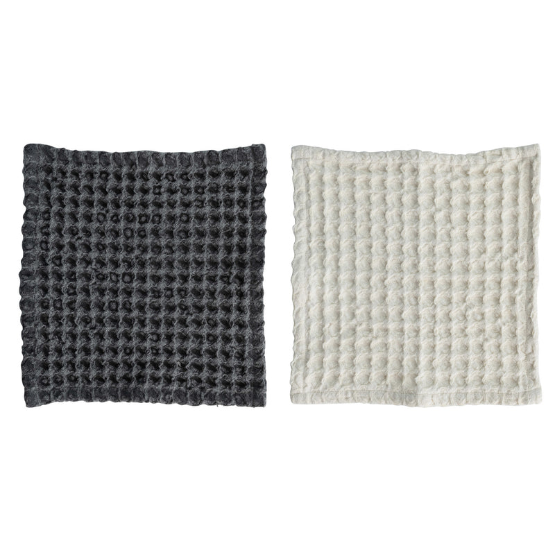 Set of Cotton Waffle Weave Dish Cloths