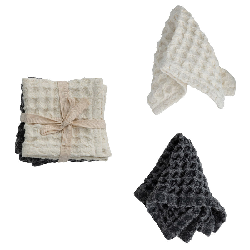 Set of Cotton Waffle Weave Dish Cloths