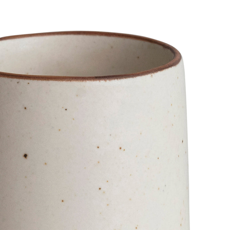 Stoneware Coffee Mug - Rustic Speckled White