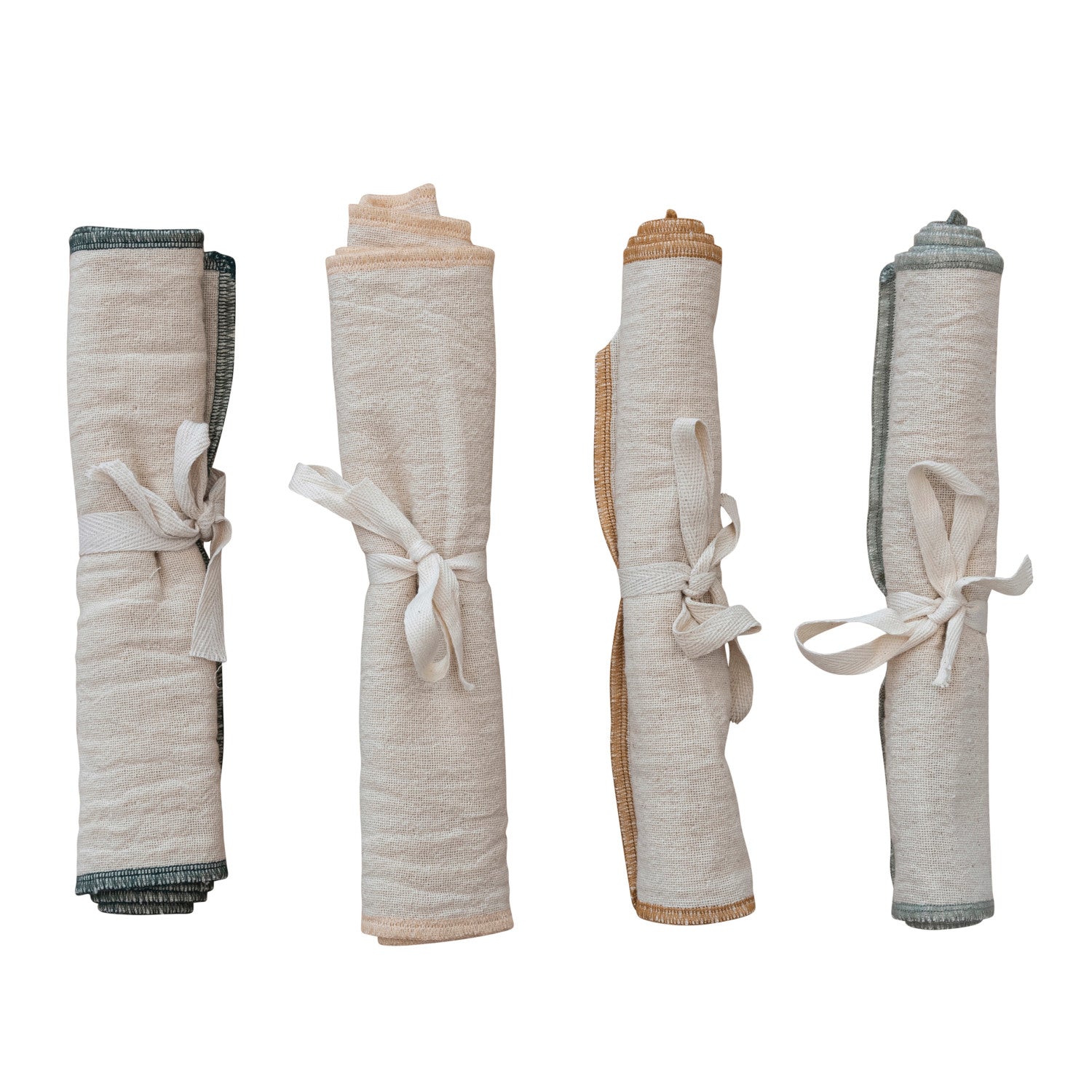 Cotton Double Cloth Burp Cloth with Constrasting Edge