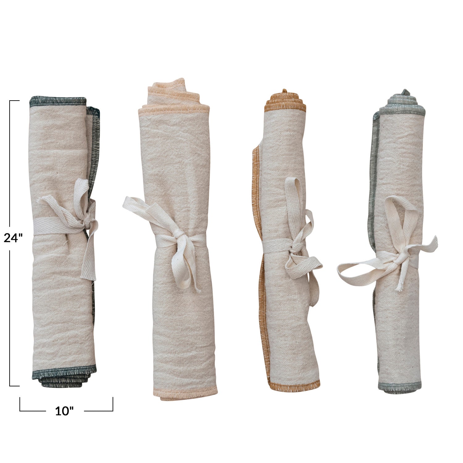 Cotton Double Cloth Burp Cloth with Constrasting Edge