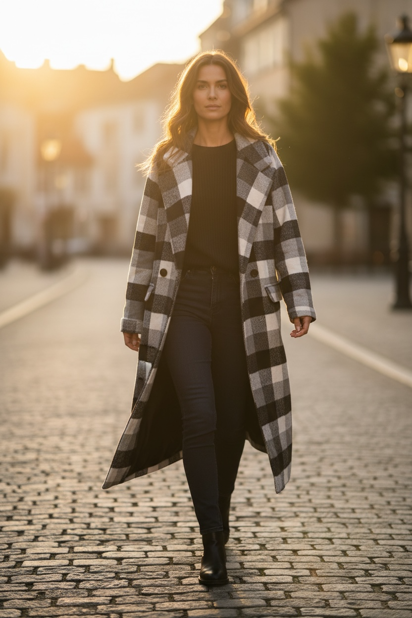 Emerald's Plaid Coat