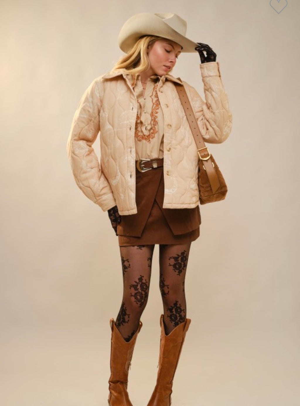 Taupe Quilted Ranch Shacket