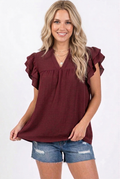 Baby Doll Ruffle Sleeved Top