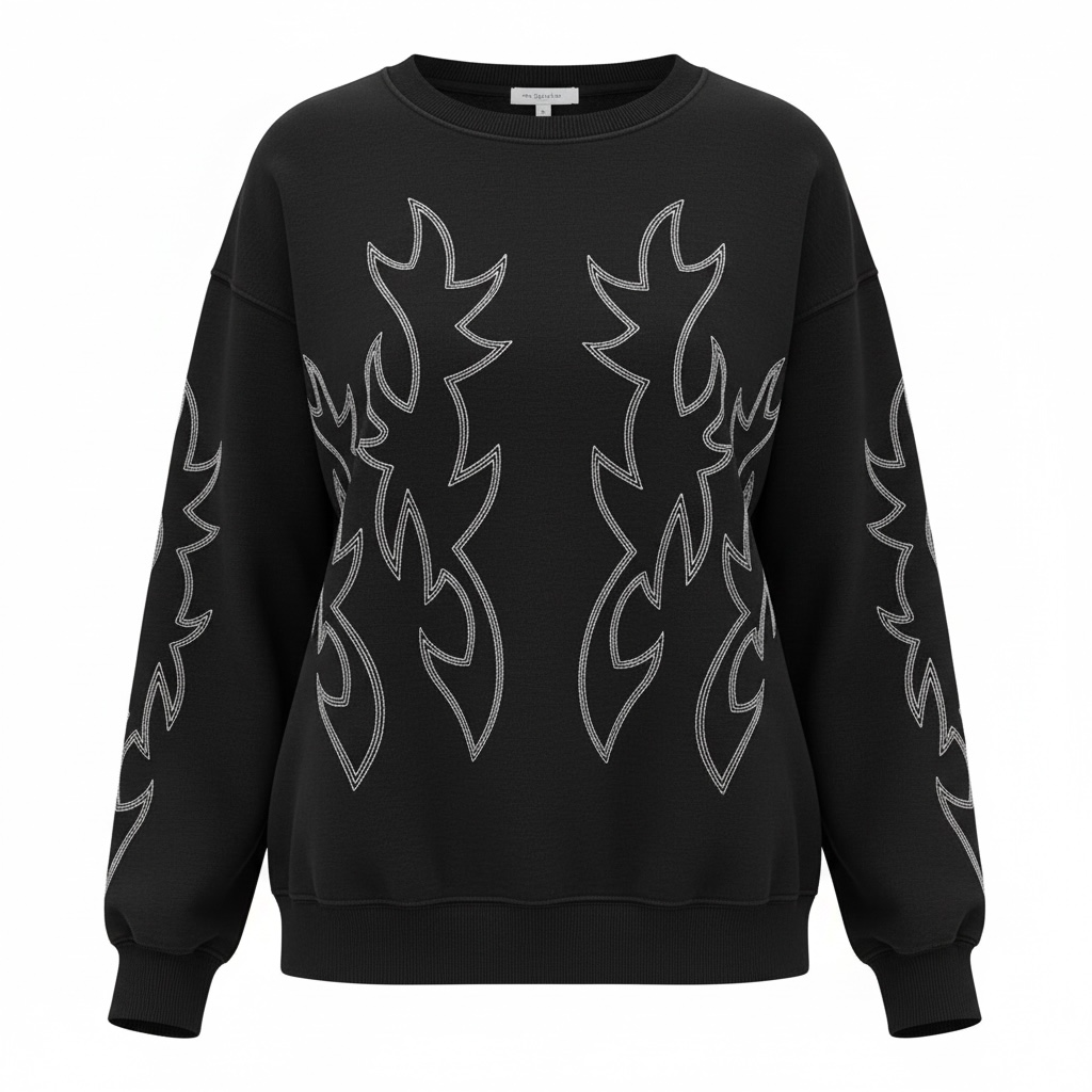 Western Boot Print Sweatshirt