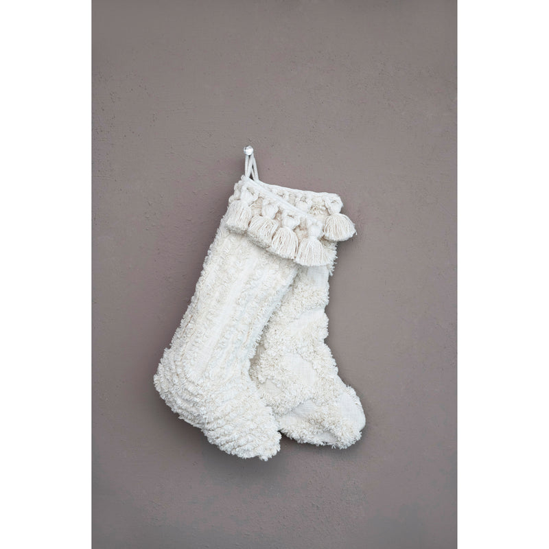 20" Cotton Slub Stocking