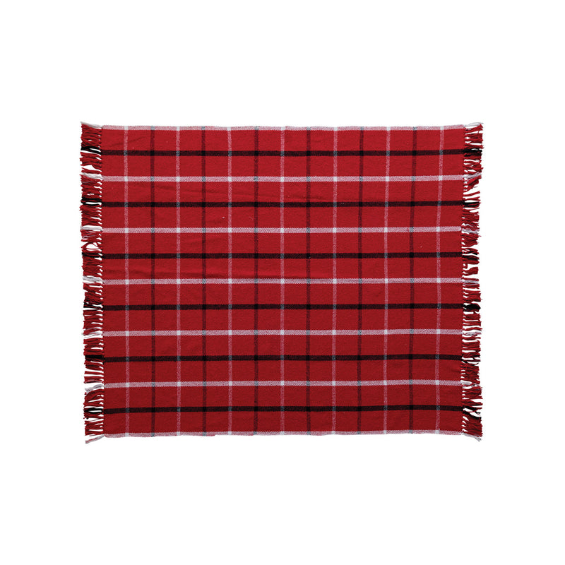 Brushed Cozy Cotton Blend Flannel Throw