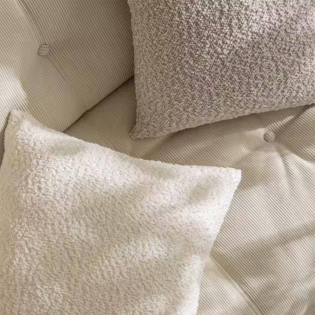 Textured Bouclé-Style 12"x20" Throw Pillow