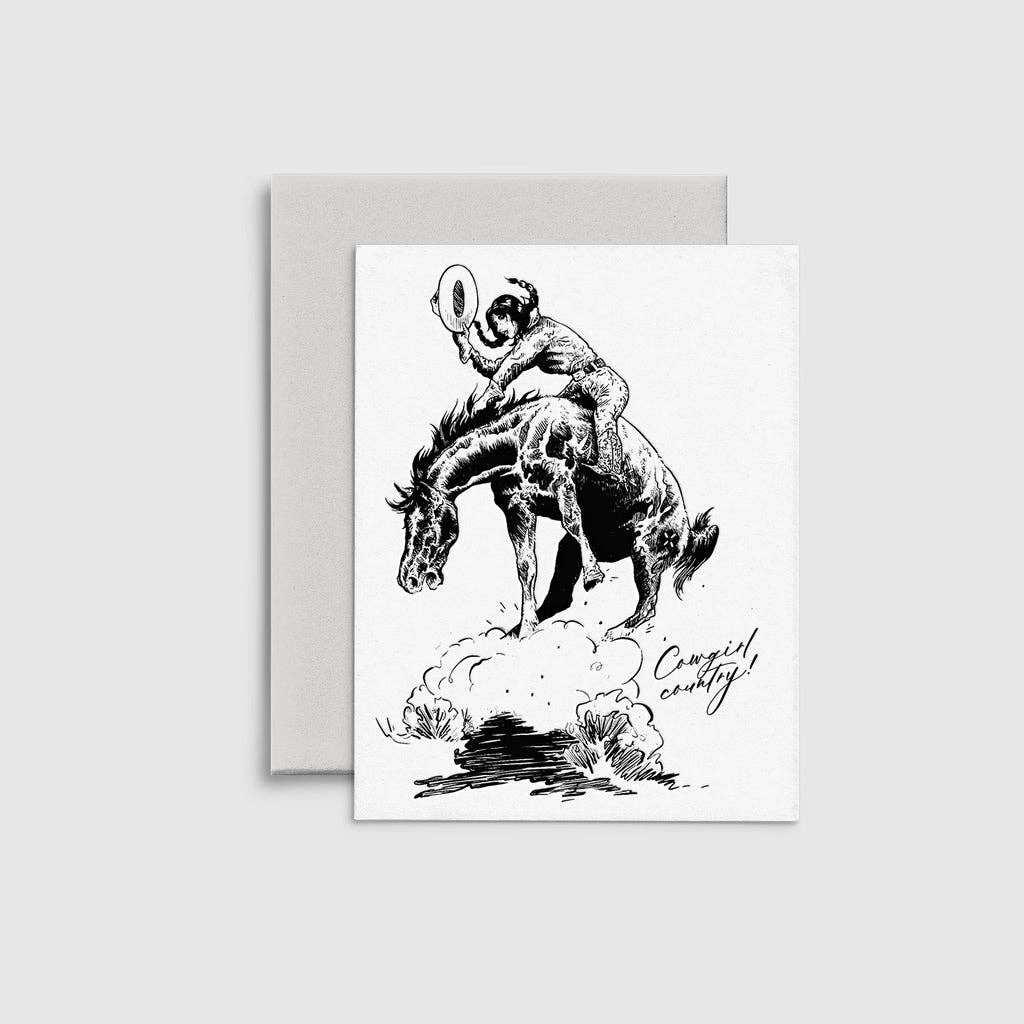 Cowgirl No. 1 - Letterpress Greeting Card