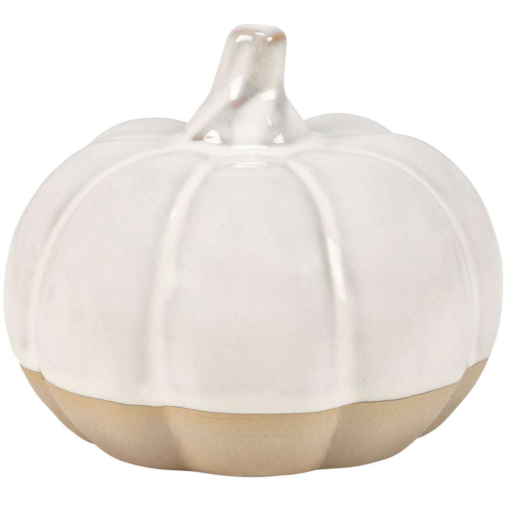 Medium Glazed Ceramic Pumpkin