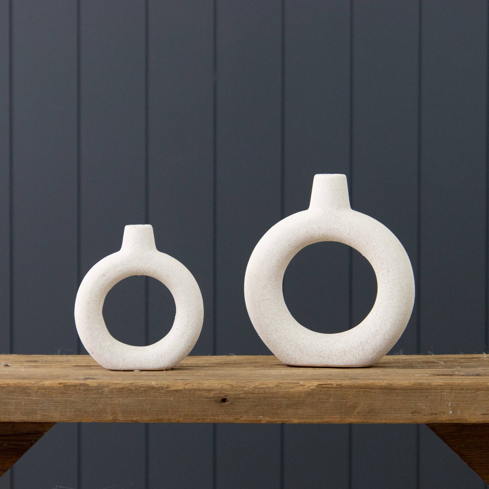 Textured Donut Vases (Set Of 2)