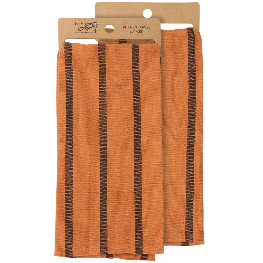 Orange Stripe Kitchen Towel