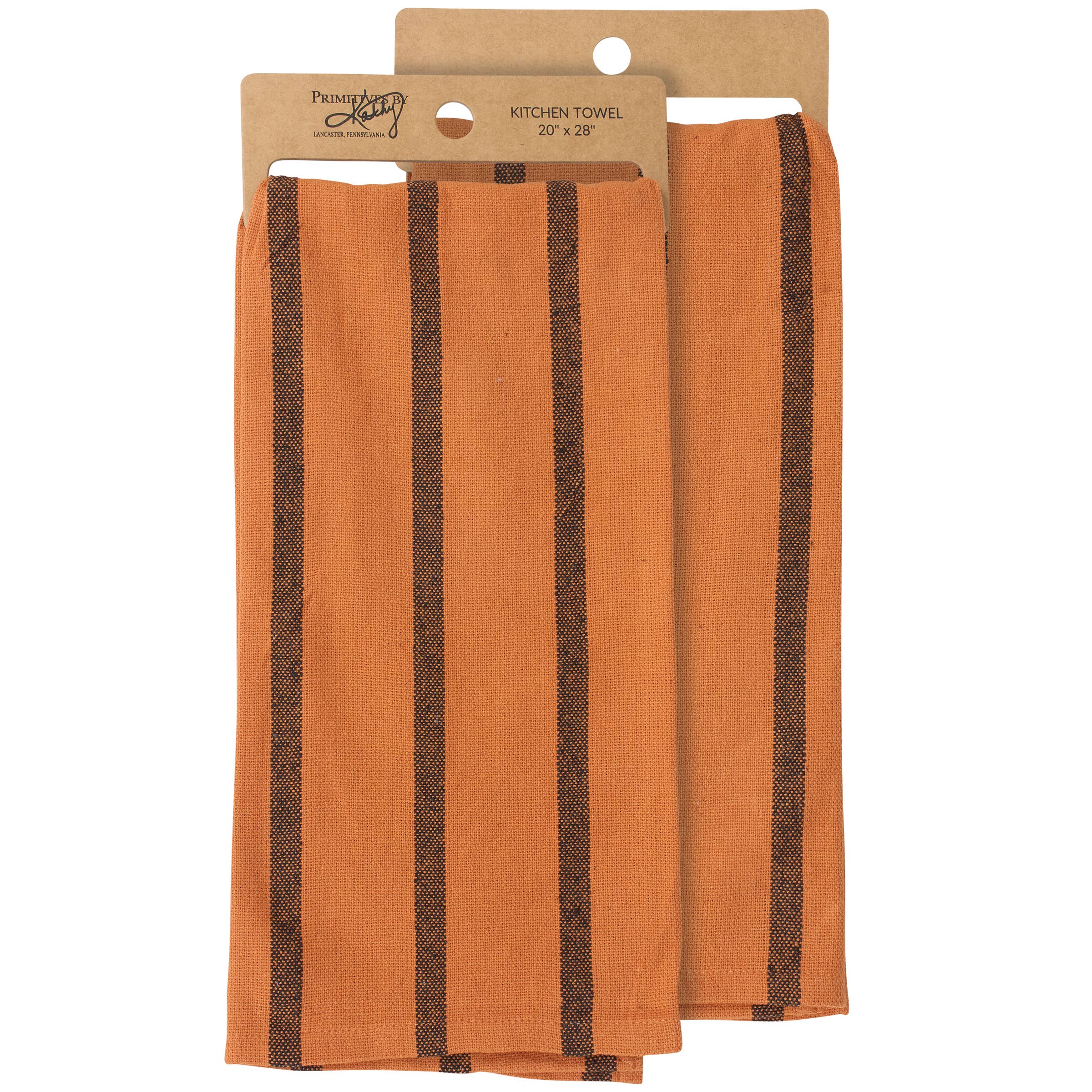 Orange Stripe Kitchen Towel