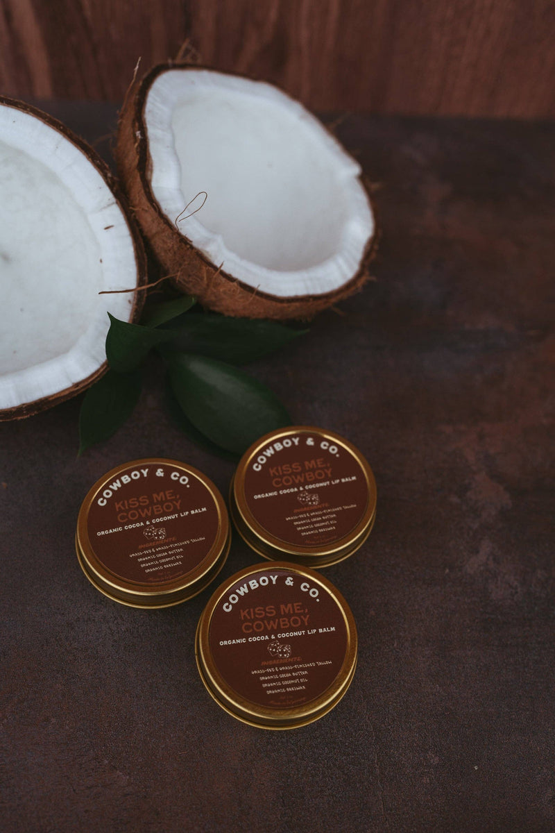 Kiss Me, Cowboy - Organic Cocoa & Coconut Lip Balm