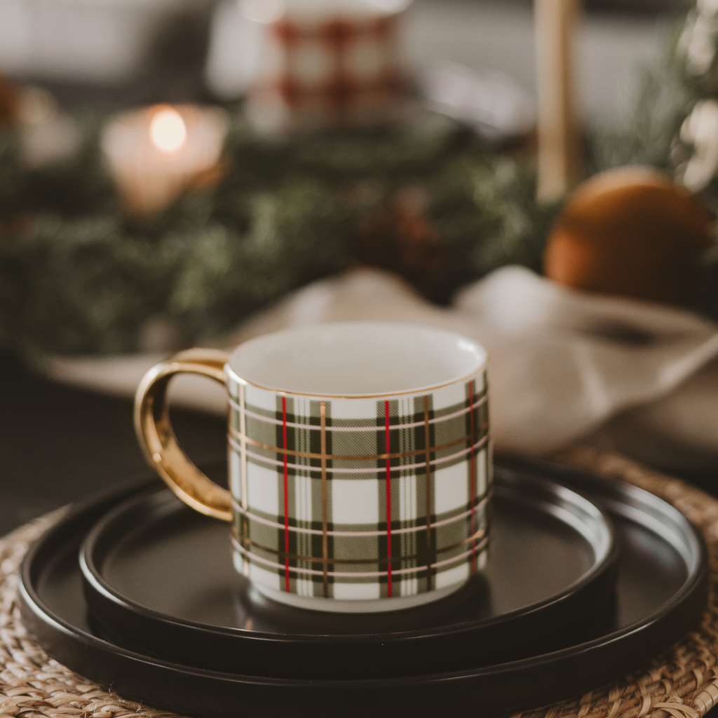 *NEW* Green Plaid Coffee Mug - Christmas Decor & Gifts