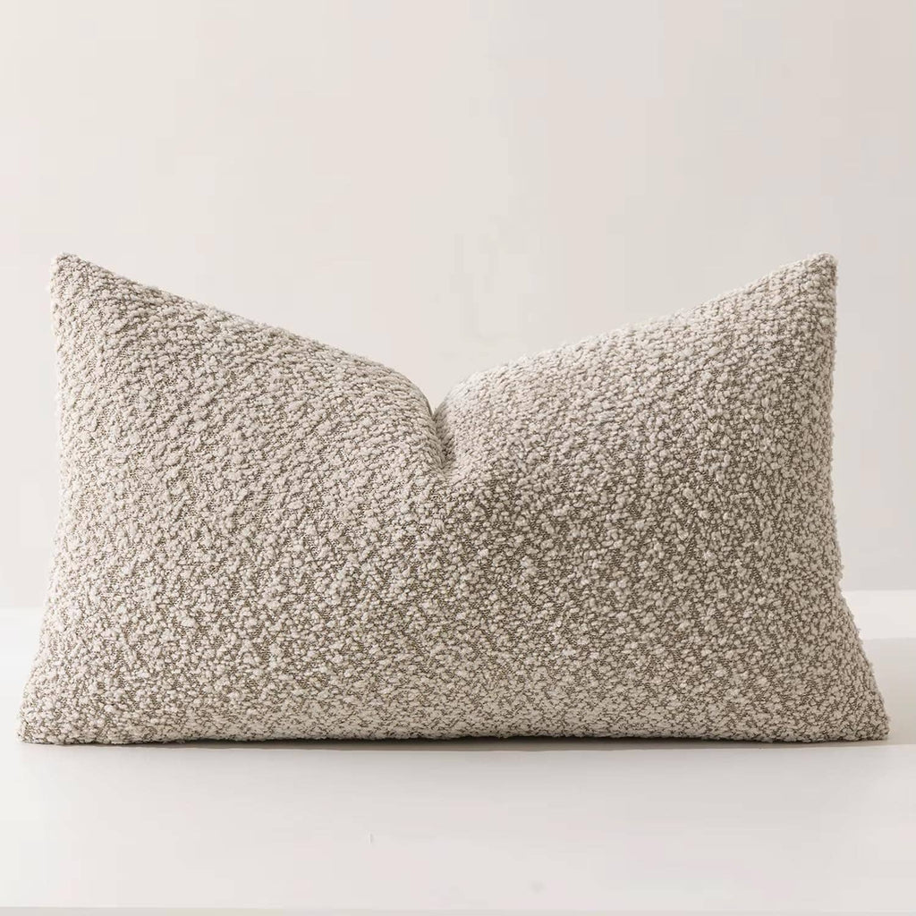 Textured Bouclé-Style 12"x20" Throw Pillow