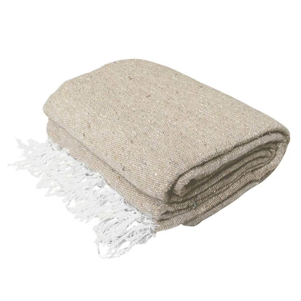 Solid Tan Mexican Blanket