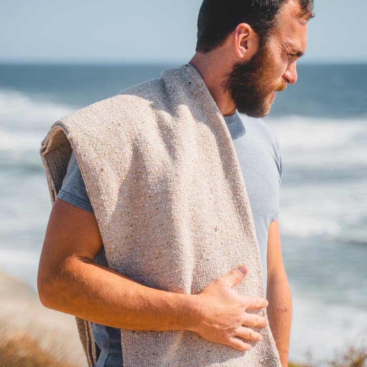 Solid Tan Mexican Blanket