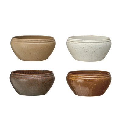 Stoneware Vintage Reproduction Bowl, 4 Colors (Each One Will Vary)