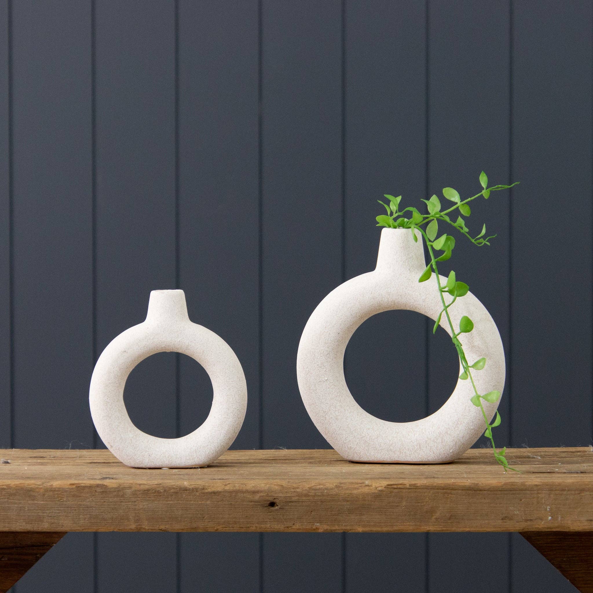 Textured Donut Vases (Set Of 2)