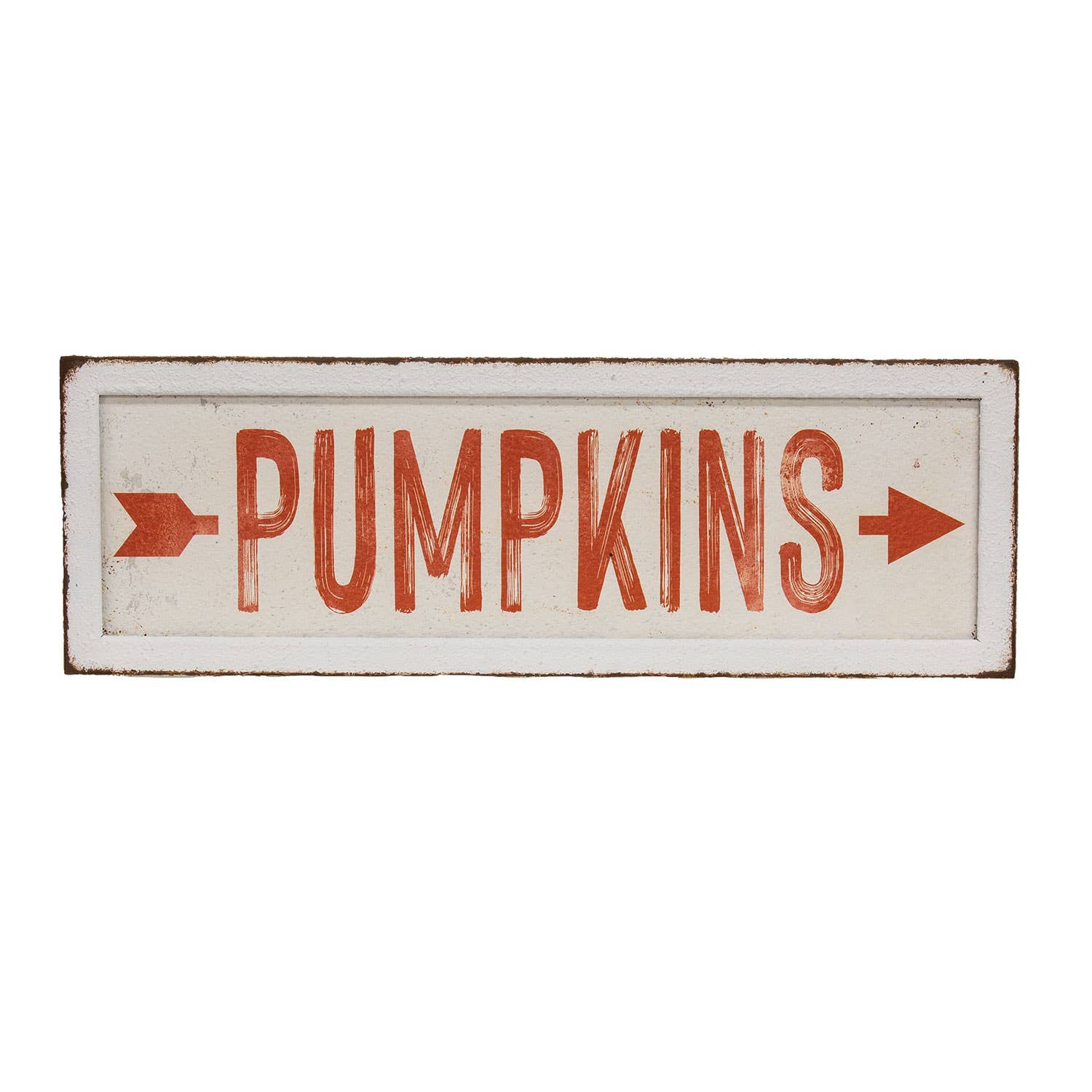 Pumpkins Arrow Rustic Metal Sign