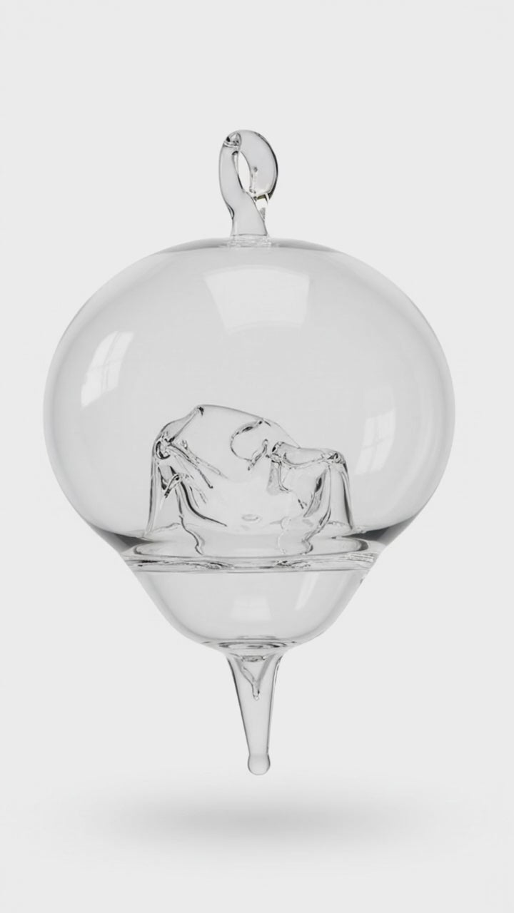 Locally Handblown Half Dome Ornament