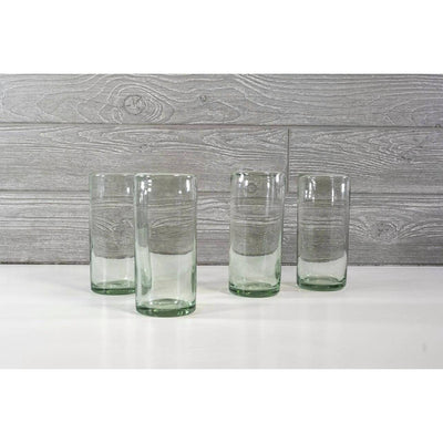 Handblown Mexican Highball Glasses - Clear - Mae It Be Home