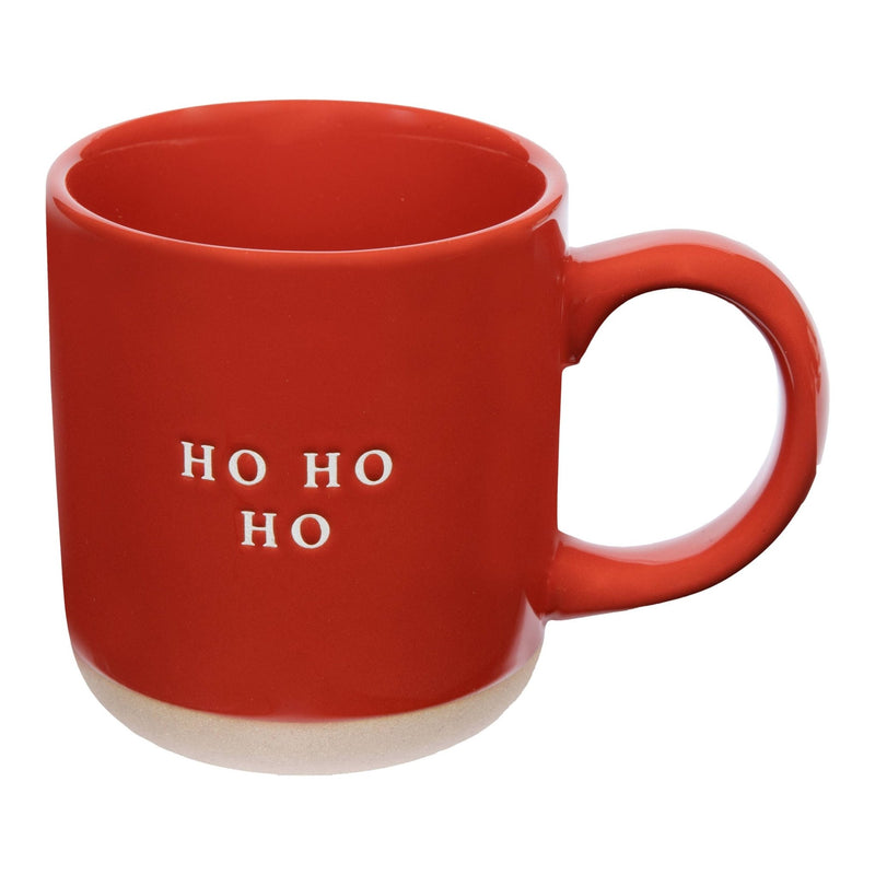 Ho Ho Ho Red Stoneware Coffee Mug - Christmas Decor - Mae It Be Home